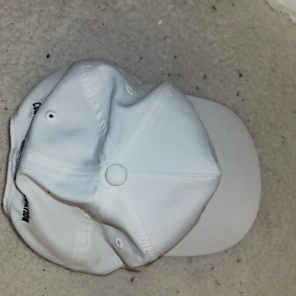 Imperial White Snapback Hat Embroidered Logo Cap Cord Trim Adjustable CB...‎